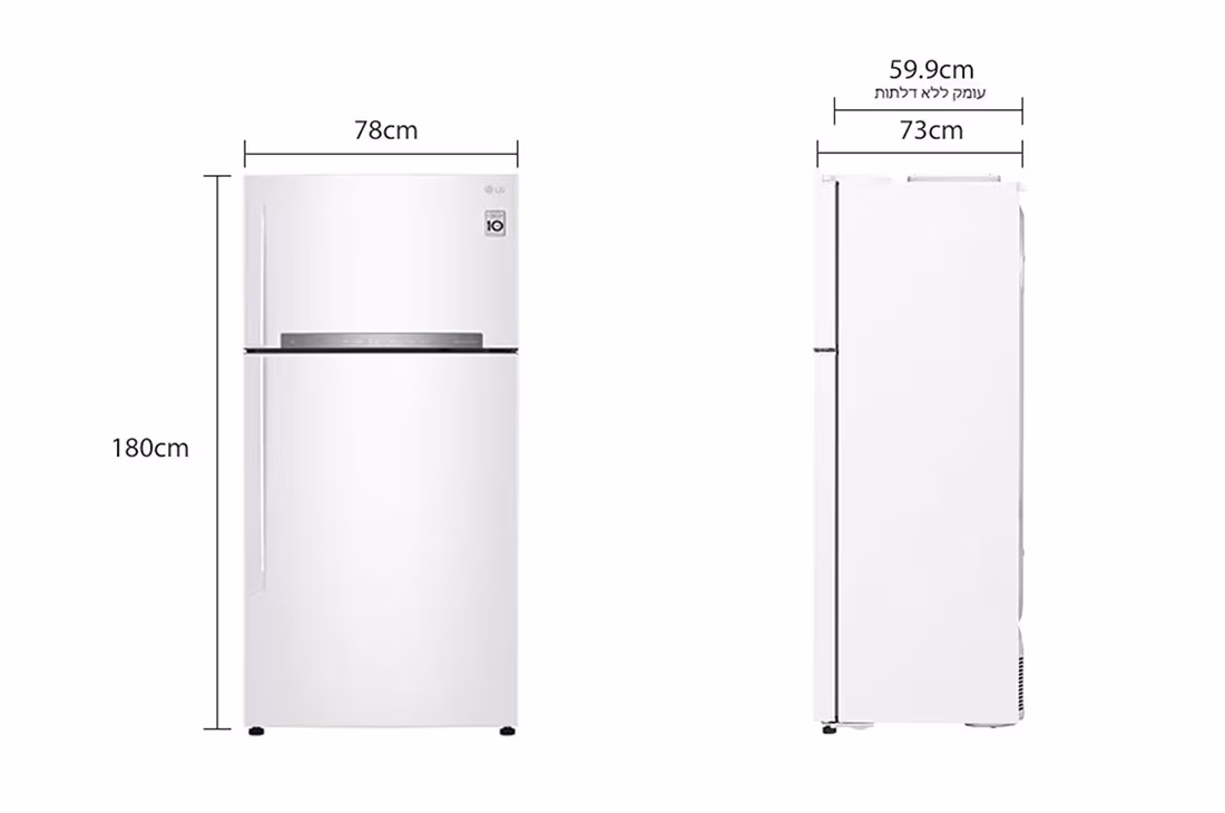 מקרר מקפיא עליון לבן דגם LG GR-M6781WU – תמונה 3