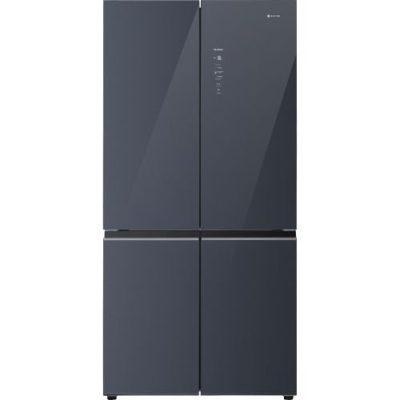 מקרר 4 דלתות מקפיא תחתון 600 ליטר נטו Electra EL685GS עם מפסק תאורה באישור מכון צומת - גימור זכוכית כסופה