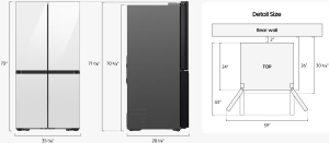 מקרר 4 דלתות 649 ליטר עם יצרן קרח אוטומטי Samsung RF62C7058SR מהדרין - גימור נירוסטה אחריות ע"י סמסונג ישראל  Mark Shop