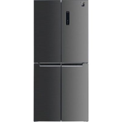מקרר 4 דלתות מקפיא תחתון 421 ליטר נטו Sharp SJ-8430-ID - גימור נירוסטה מושחרת אחריות ע"י היבואן הרשמי