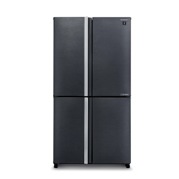 מקרר 4 דלתות מקפיא תחתון 525 ליטר נטו Sharp SJ-8570-SL עם התקן שבת מובנה - גימור נירוסטה מושחרת אחריות ע"י היבואן הרשמי