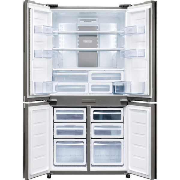מקרר 4 דלתות מקפיא תחתון 611 ליטר נטו Sharp SJ-9270-SL עם התקן שבת מובנה - גימור נירוסטה מושחרת אחריות ע"י היבואן הרשמי – תמונה 2