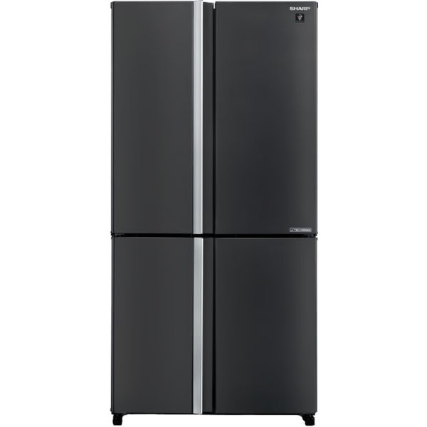 מקרר 4 דלתות מקפיא תחתון 611 ליטר נטו Sharp SJ-9270-SL עם התקן שבת מובנה - גימור נירוסטה מושחרת אחריות ע"י היבואן הרשמי