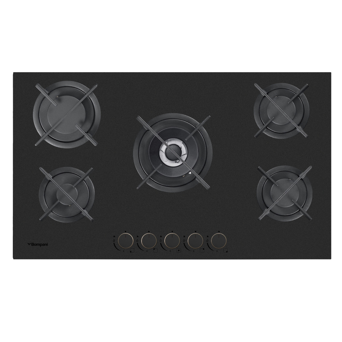 כיריים זכוכית 90 ס"מ שחור BO982BK NANO בומפני Bompani אחריות ע"י היבואן הרשמי